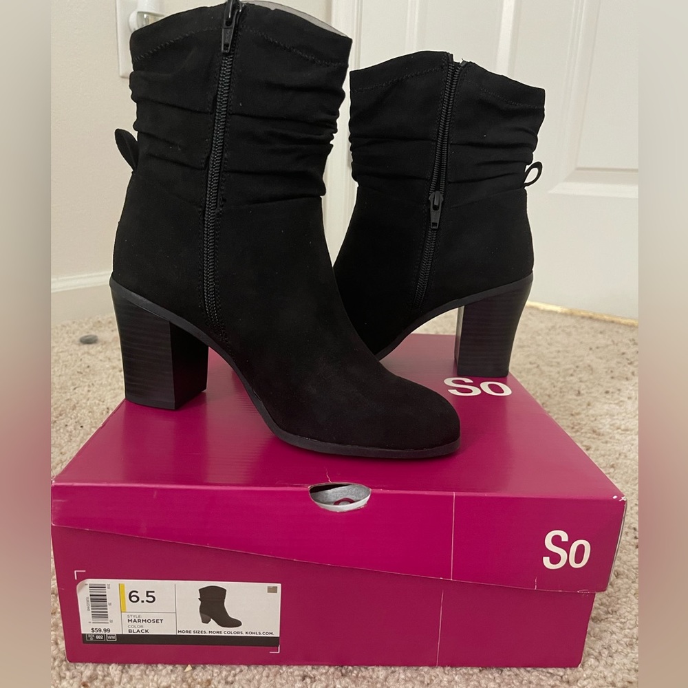 Heel Booties **NEVER WORN**